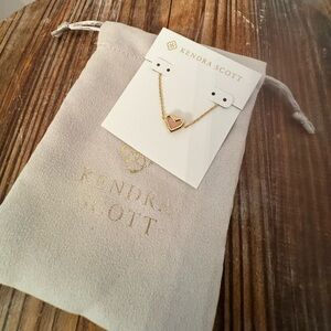 New Ari Heart Kendra Scott gold pink rose quartz heart bracelet